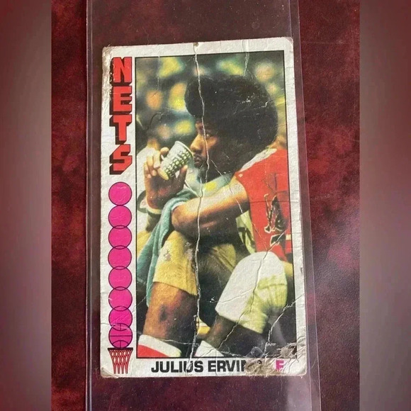 1976 Julius Erving Topps Basketball Card Nets - Picture 1 of 7